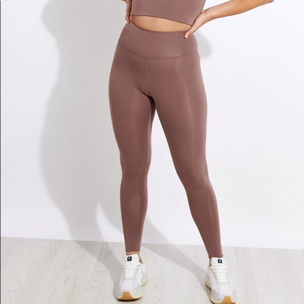 Girlfriend Collective Compressive High Waisted Ankle Crop Leggings Storm Sz XXS